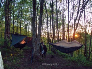 Hammock tents on the Appalachian trail
