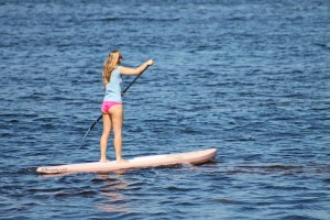 Stand-up Paddleboarding is excellent exercise. 