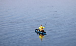 Fisherman on the Intracoastal Waterway at Big Lagoon