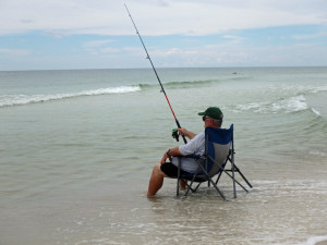Surf fishing in the Gulf